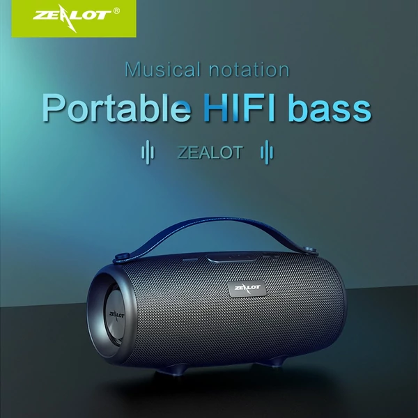 ZEALOT S34 hordozható vezeték nélküli hangszóró BT 5.0 technológiával IPX5 vízálló - Piros
