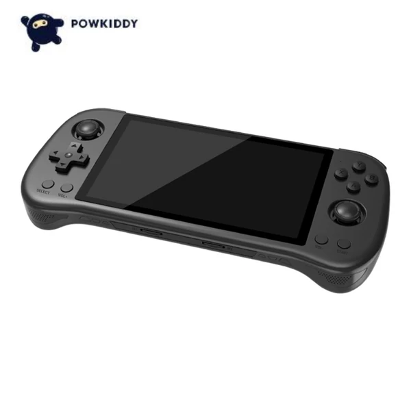 Powkiddy X55 kézi játékkonzol 5,5 hüvelykes IPS 1280*720 nagy tisztaságú képernyő, exkluzív professzionális rendszer - Fekete, 128GB
