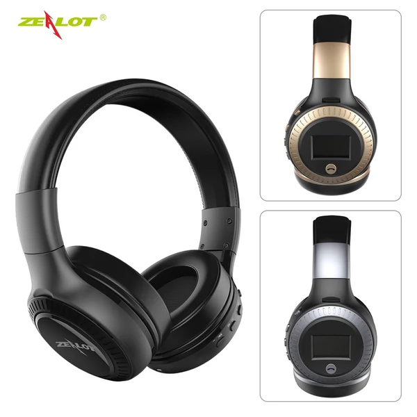 ZEALOT B19 Gaming Headset mikrofonnal vezeték nélküli BT telefonhoz, számítógéphez - Fekete