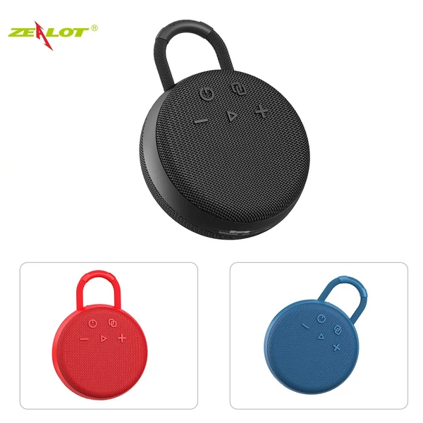 ZEALOT S77 Mini BT vezeték nélküli vízálló IPX7 hordozható mélynyomó - Fekete