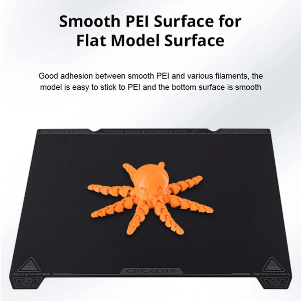 Creality K1 Max Smooth PEI Build Plate Kit Rugalmas építési platform puha, mágneses matricával Modell fűtött ágy 315*310mm