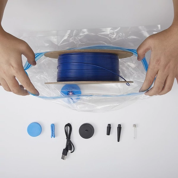 Creality 3D nyomtatószálas elektromos szivattyú és kompressziós tárolótáska vákuumtömítő szárazzsákok PLA ABS nylon fa TPU-hoz