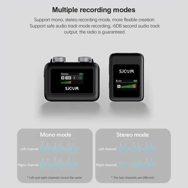 SJCAM M1 vezeték nélküli mikrofonrendszer 1 vevővel és 1 mikrofonnal
