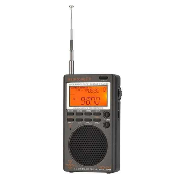 FM rádió Digitális hordozható sztereó MP3 audiolejátszó Hi-Fi hangminőség VHF/UHF csatorna vétel