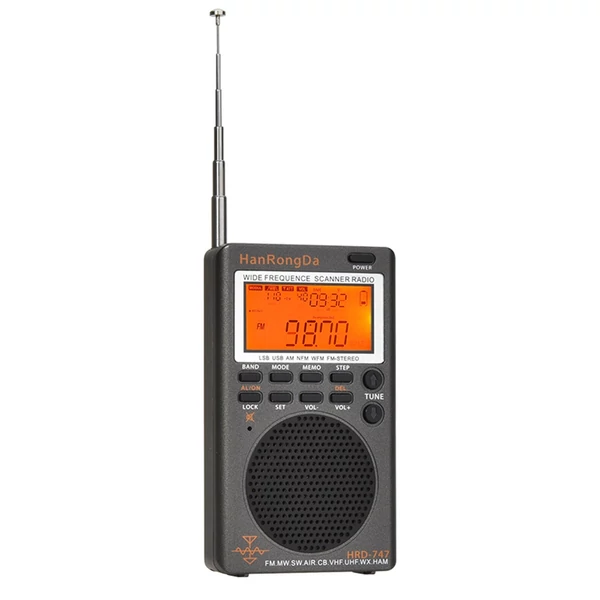 FM rádió Digitális hordozható sztereó MP3 audiolejátszó Hi-Fi hangminőség VHF/UHF csatorna vétel