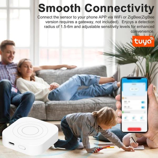 Emberi jelenlét-érzékelő Tuya WiFi 24 GHz-es milliméteres hullámradarok a biztonság és az automatizálás érdekében
