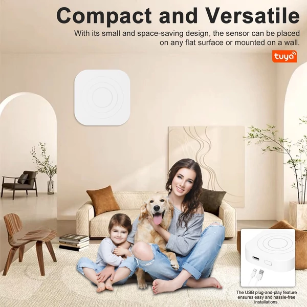 Emberi jelenlét-érzékelő Tuya ZigBee 24 GHz-es milliméteres hullámradarok a biztonság és az automatizálás érdekében