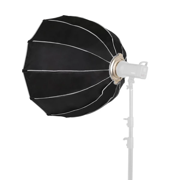 Gyorsan kioldható parabolikus összecsukható Softbox Bowen Mount méhsejt ráccsal - 90 cm