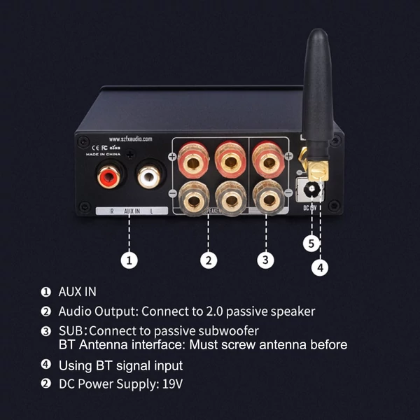 FX-AUDIO XL01 BT Audio teljesítményerősítő 2.1 csatornás HiFi - Ezüst