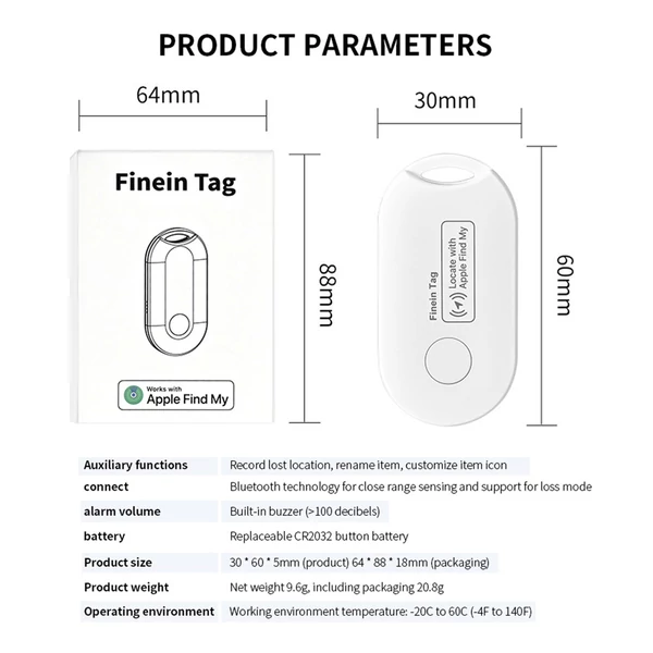 Bluetooth nyomkövető kulcs és tételkövető címkék - 4 darabos csomag