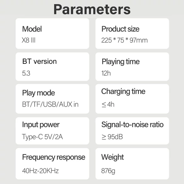 XDOBO X8 III 60 W hordozható vezeték nélküli hangszóró, hosszú lejátszási idő