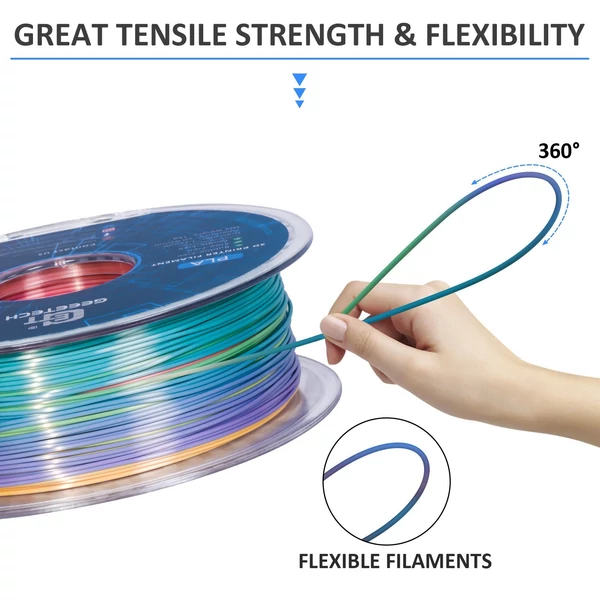 Geeetech selyem PLA izzószál 3D nyomtatóhoz - Színátmenetes