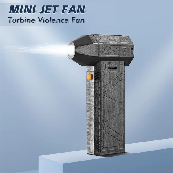 Mini Turbo Jet ventilátor, újratölthető 52 m/s - 8000 mAh, ventilátor fúvófejjel