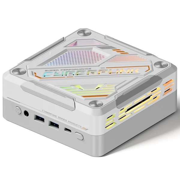 Mini PC Windows 11PRO 32G DRR5 RAM 1T SSD AMD Ryzen 7840HS processzor 8 mag 16 szál WIFI6 BT5.2 USB4 támogatás - Fehér