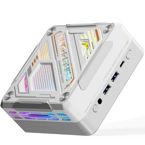 Mini PC Windows 11PRO 32G DRR5 RAM 1T SSD AMD Ryzen 7840HS processzor 8 mag 16 szál WIFI6 BT5.2 USB4 támogatás - Fehér