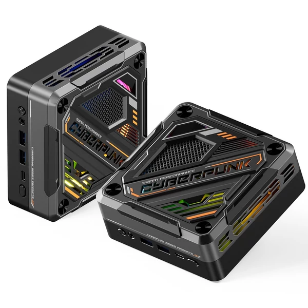 Mini PC Windows 11PRO 32G DRR5 RAM 1T SSD AMD Ryzen 7840HS processzor 8 mag 16 szál WIFI6 BT5.2 USB4 támogatás - Fekete