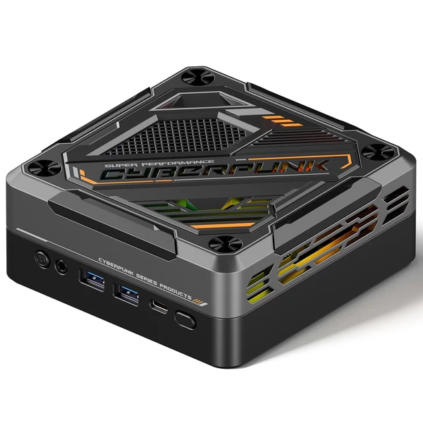 Mini PC Windows 11PRO 32G DRR5 RAM 1T SSD AMD Ryzen 7840HS processzor 8 mag 16 szál WIFI6 BT5.2 USB4 támogatás - Fekete