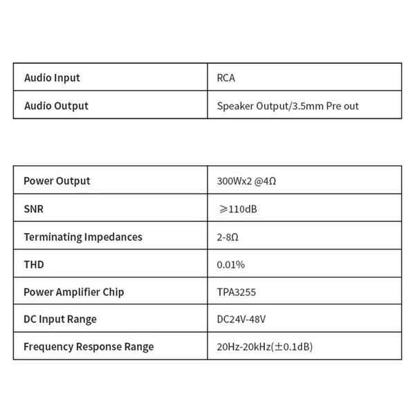 FosiAudio V3 asztali 48V 5A mini teljesítményerősítő HIFI audiofil