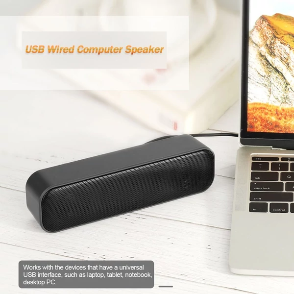 Két 3 W-os mélynyomó, USB tápellátású vezetékes hangdoboz TV-hez, laptophoz, számítógéphez