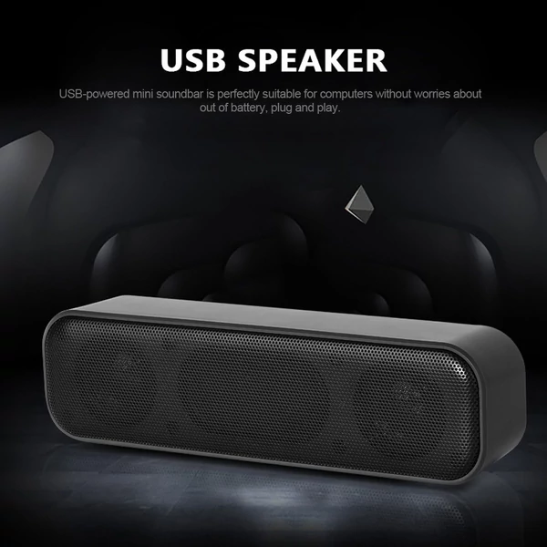 Két 3 W-os mélynyomó, USB tápellátású vezetékes hangdoboz TV-hez, laptophoz, számítógéphez