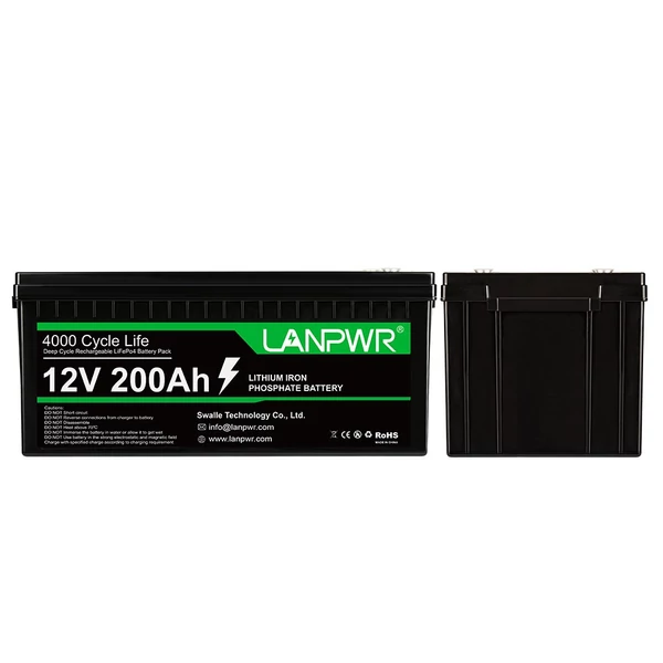 LANPWR 12V 200Ah Lifepo4 lítium akkumulátor csomag tartalék tápellátás