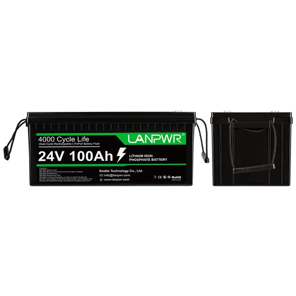LANPWR 24V 100Ah Lifepo4 lítium akkumulátor csomag tartalék tápellátás