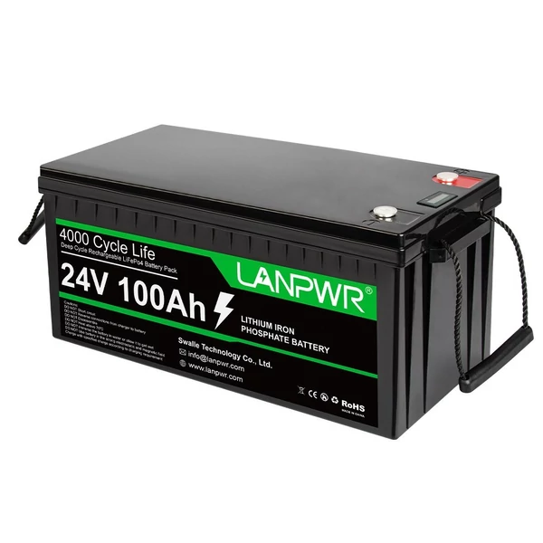 LANPWR 24V 100Ah Lifepo4 lítium akkumulátor csomag tartalék tápellátás