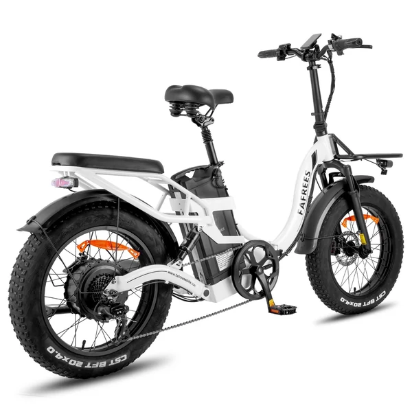 FAFREES F20 X-Max elektromos kerékpár 20*4,0 hüvelykes gumiabroncs 750W motor 48V 30AH akkumulátoros hármas felfüggesztési rendszer - Fehér
