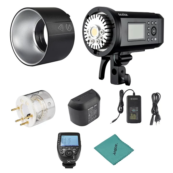 Godox AD600Pro 600Ws TTL GN87 1/8000s HSS kültéri vaku villanófény + 28,8V/2600mAh újratölthető lítium akkumulátor + Xpro-C vaku kioldó