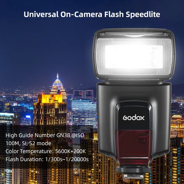 GODOX TT560II univerzális kamera villanó elektronikus Speedlite vaku kioldó jeladóval és mini állvánnyal