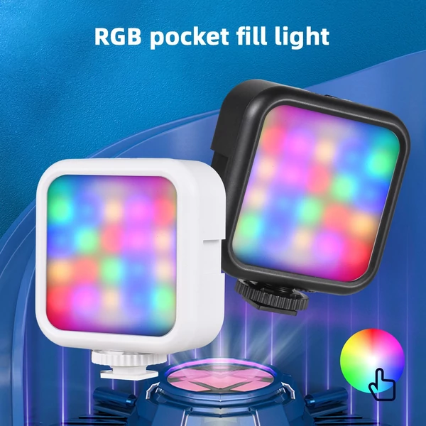 5 W zseb LED RGB mini fényképező lámpa - Fehér
