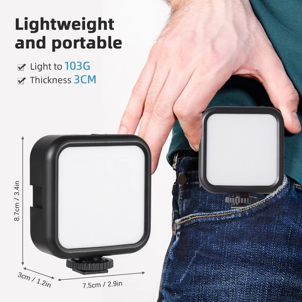 5 W zseb LED RGB mini fényképező lámpa - Fehér