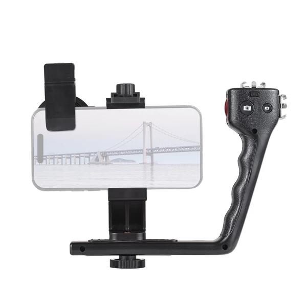 Mobiltelefon L-konzol tartó Video Rig kézi stabilizátor készlet