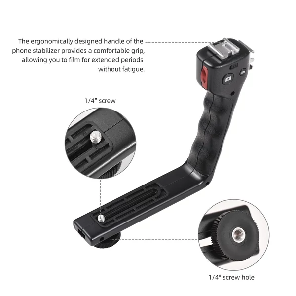 Mobiltelefon L-konzol tartó Video Rig kézi stabilizátor készlet
