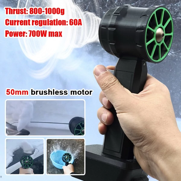 Kézi légcsatornás turbóventilátor, 50 mm-es nagy teljesítményű porfúvó, kompatibilis Makita 18V, 21V