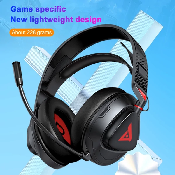 TAIOU Over Ear Gaming könnyű E-sport fejhallgató BT5.3 és 2.4G vezeték nélküli 3.5mm vezetékes - Fehér és kék