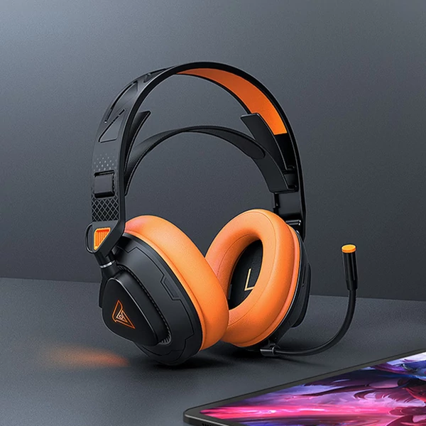 TAIOU Over Ear Gaming könnyű E-sport fejhallgató BT5.3 és 2.4G vezeték nélküli 3.5mm vezetékes - Fehér és kék