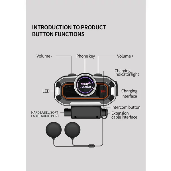 V9pro okos motoros sisak Intercom BT5.0