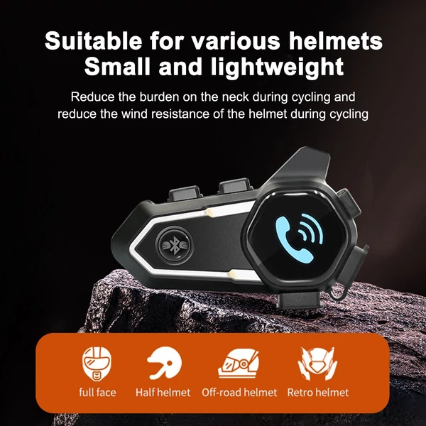 V11S IP67 Vízálló BT5.0 Smart motoros sisak mikrofonnal