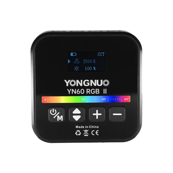 YONGNUO YN60RGB II 6W zseb LED RGB mini fényképezés, videó lámpa - Fekete