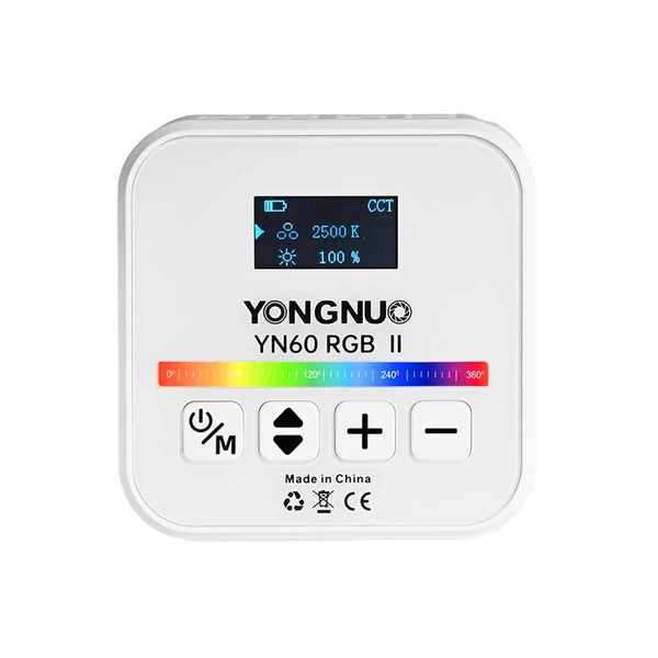 YONGNUO YN60RGB II 6W zseb LED RGB mini fényképezés, videó lámpa - Fehér