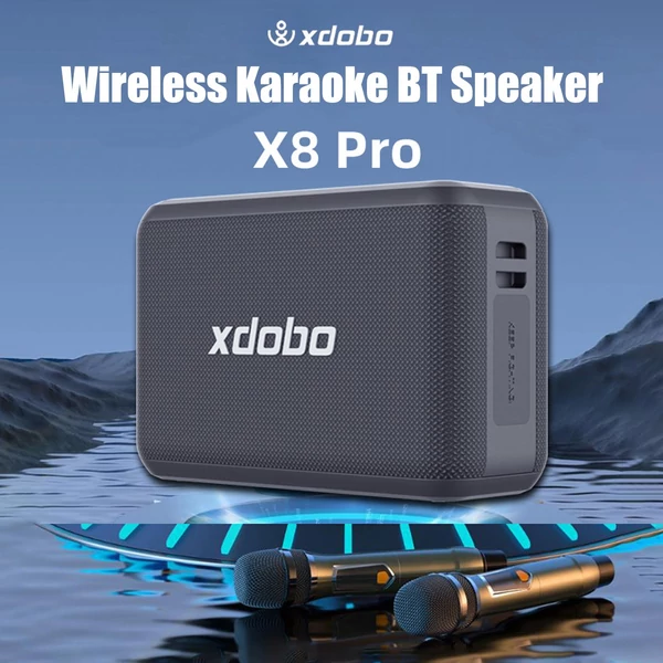 XDOBO X8 Pro 120 W-os hordozható vezeték nélküli hangszóró - két mikrofonnal