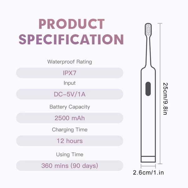 Enchen Aurora T3 elektromos fogkefe Ipx7 - Lila