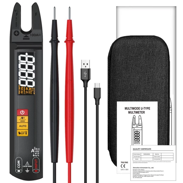 3 az 1-ben kézi digitális multiméter, szorító ampermérő, elektromos teszttoll színes LCD kijelzővel