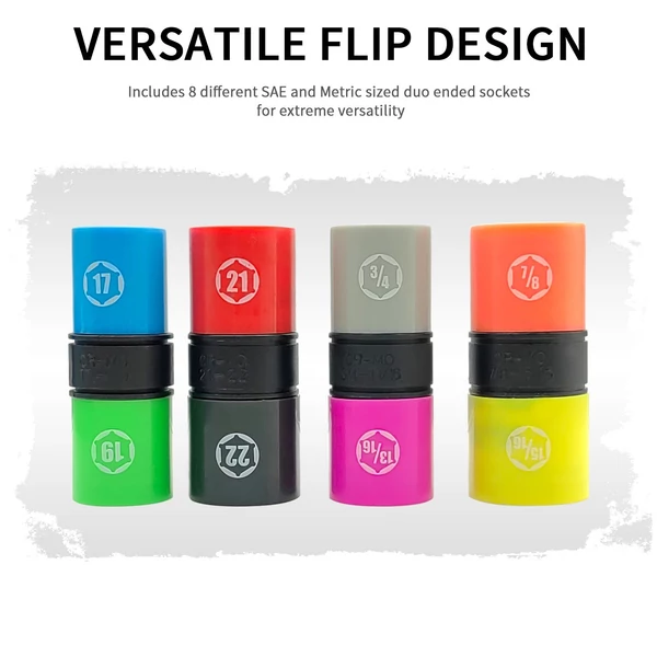 1/2 hüvelykes meghajtó ütköző aljzat készlet 6 részes CR-MO flip socket készlet