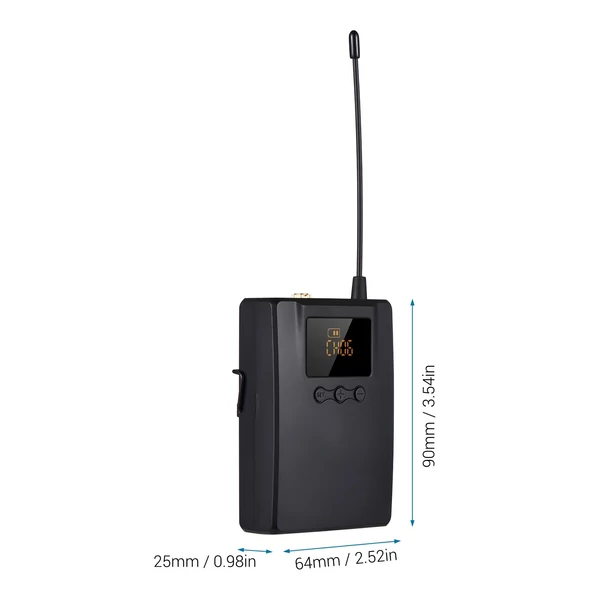 TAKSTAR WPM-300R vezeték nélküli audio vevő, fülbe helyezhető fülhallgatós UHF Bodypack vevővel