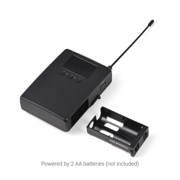 TAKSTAR WPM-300R vezeték nélküli audio vevő, fülbe helyezhető fülhallgatós UHF Bodypack vevővel