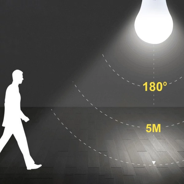 E27 7W LED izzó mozgásérzékelővel (2 db)