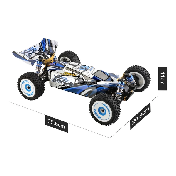 WLtoys 124017 RC autó terepjáró, nagy sebességű RC lánctalpas