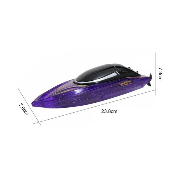 2,4 GHz-es nagy sebességű távirányítós motorcsónak - Lila, 1 akkumulátor
